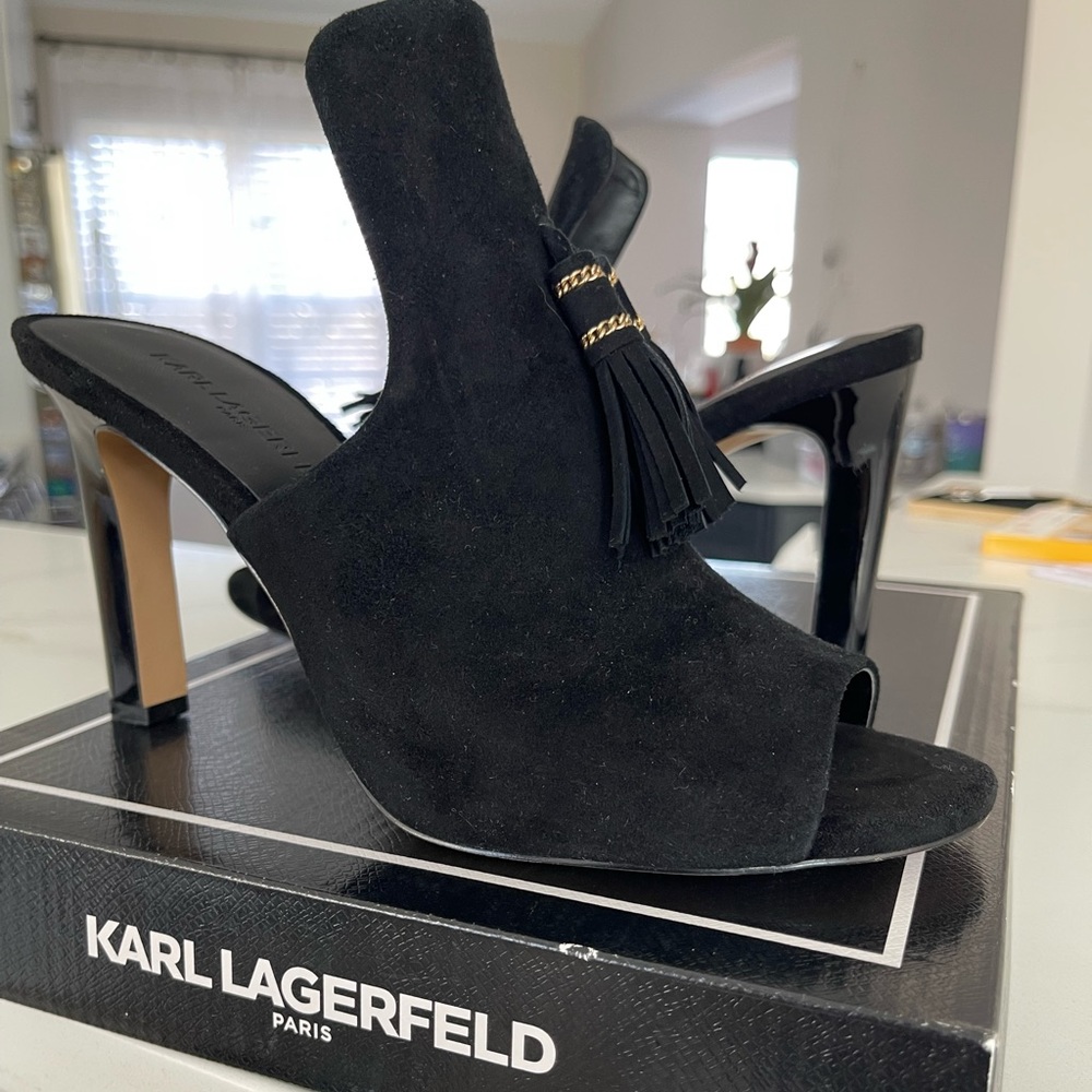 Karl Lagerfeld Paris Women's Codi Slip-on Heeled Sandal